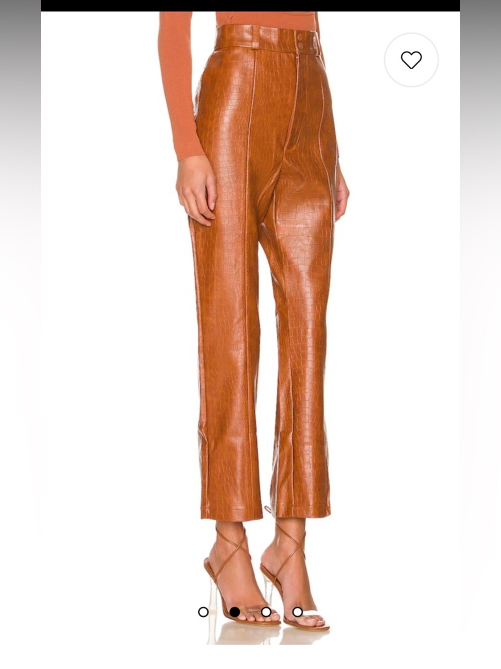 Nwot Bardot Faux Croc
Leather Pants Brown XL $175 revolve spring party - Picture 6 of 14